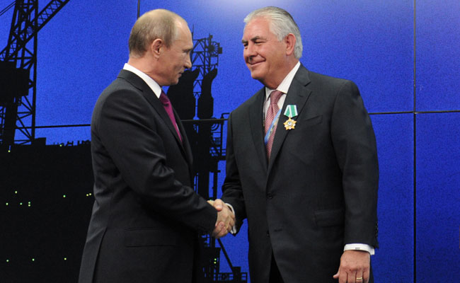 Donald Trump's Secretary Of State Pick Rex Tillerson Forged Ties With Putin Over Decades