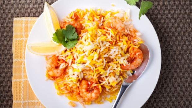 shrimp biryani