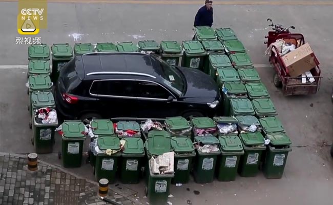 Hilarious Video Shows How A Sweeper Dealt With An Illegally Parked Car