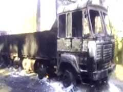 75 Trucks Burnt Down By Suspected Naxals In Maharashtra