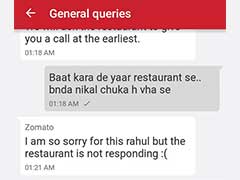 This Man's Exchange With Zomato's Customer Care Has Twitter ROFL