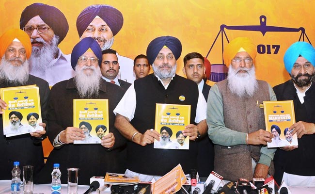 Ruling Shiromani Akali Dal Releases Manifesto For Punjab Elections