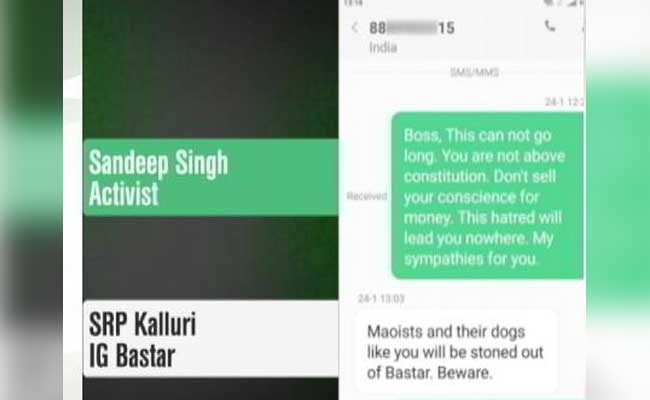 'Dogs Like You Will Be Stoned': Alleged Messages By Bastar Top Cop To Activists