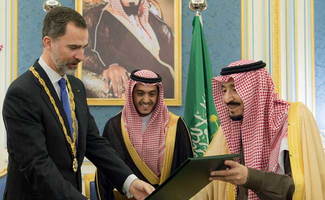 Spain's Felipe Meets Saudi King Salman As Warship Sale Mooted