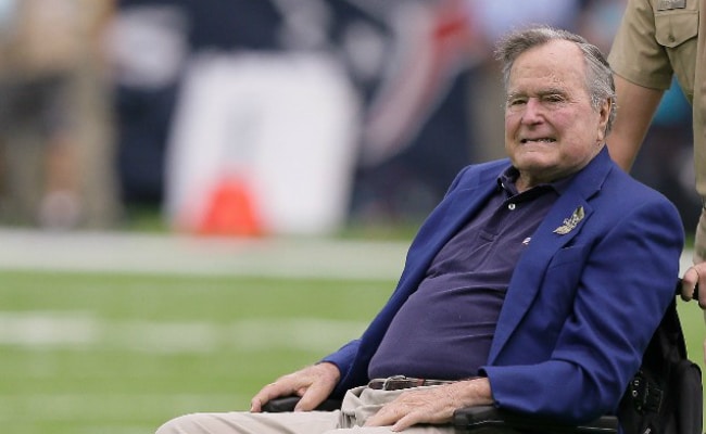 George HW Bush Hospitalized Days After Wife's Death: Office