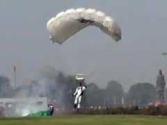 Air Force Skydiver Injured After Hard Landing At Show In Gujarat
