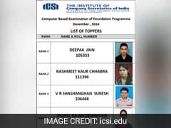 ICSI CS Foundation Programme 2016 Results Are Out, Depak Jain Secures First Rank