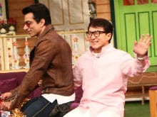 <I>Kung Fu Yoga</i>: Jackie Chan, Sonu Sood Cycle Around On The Sets Of Kapil Sharma's Show