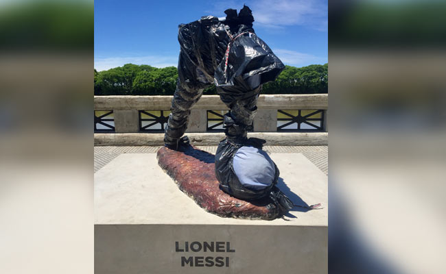 Lionel Messi Statue In Argentina Vandalized; Torso, Head Sliced Off