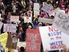 Thousands March Against Donald Trump At Sundance Festival