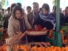 Mehbooba Mufti Visits Father's Grave On His First Death Anniversary