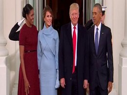 Donald Trump's Big Day Underway: Tea With Obamas, Then The Oath Donald Trump's Big Day Underway: Tea With Obamas, Then The Oath