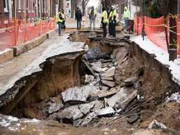 Sinkhole, 30-Foot-By-10-Foot, Swallowed A Car, Another Barely Saved Sinkhole, 30-Foot-By-10-Foot, Swallowed A Car, Another Barely Saved