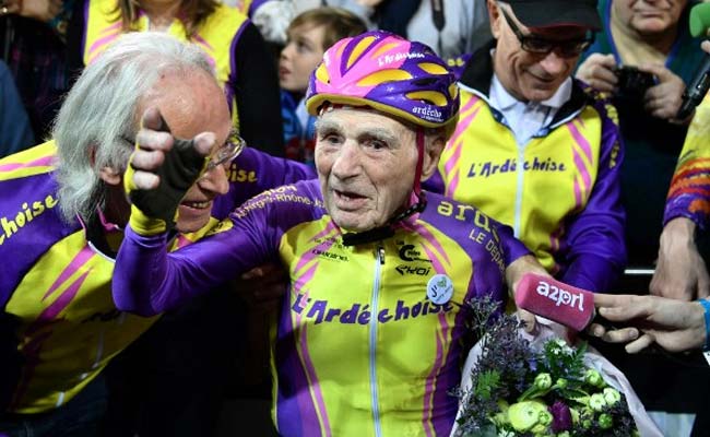105-Year-Old Frenchman Pedals Into History Books