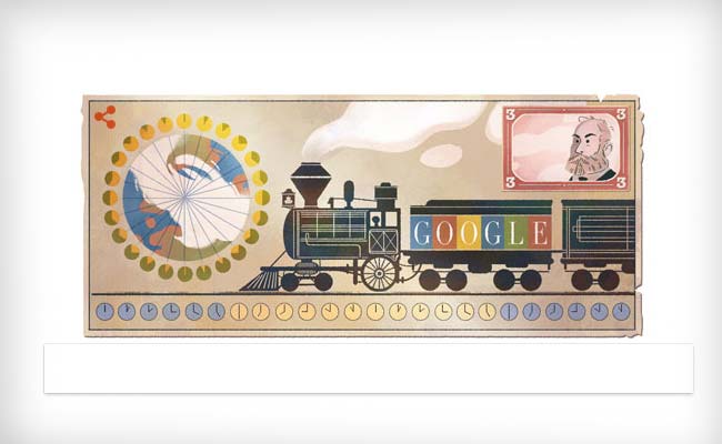 गूगल ने डूडल बनाकर मानक समय के आविष्‍कारक सैनफोर्ड फ्लेमिंग को याद किया