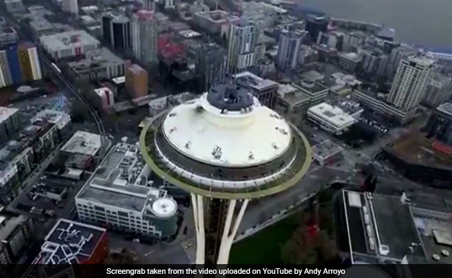 Watch: Private Drone Crashes Into Seattle's Famous Space Needle