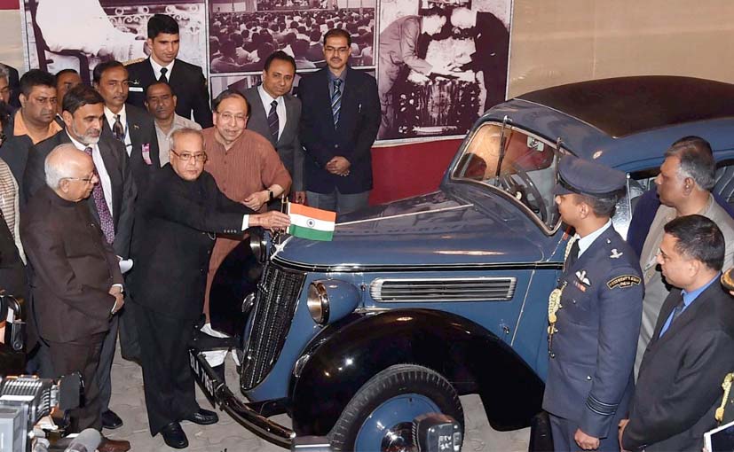 Subhas Chandra Bose's Restored Car Unveiled By President Pranab Mukherjee
