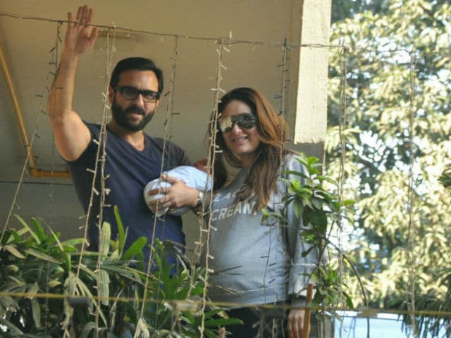 Saif Ali Khan Poses With A Sketch Of Baby Taimur