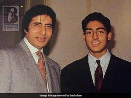 Amitabh Bachchan, In Heart-Warming Pic Shared By Son Abhishek Amitabh Bachchan, In Heart-Warming Pic Shared By Son Abhishek