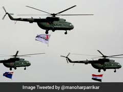 Defence Minister Manohar Parrikar Unveils Model Of Indian Multi-Role Chopper