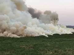 Smoke Billows From Bellandur Lake After Fire Doused