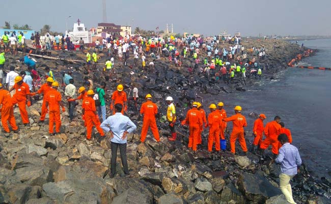 Chennai Oil Spill Way Past Marina Beach, Spread By Winds And Waves