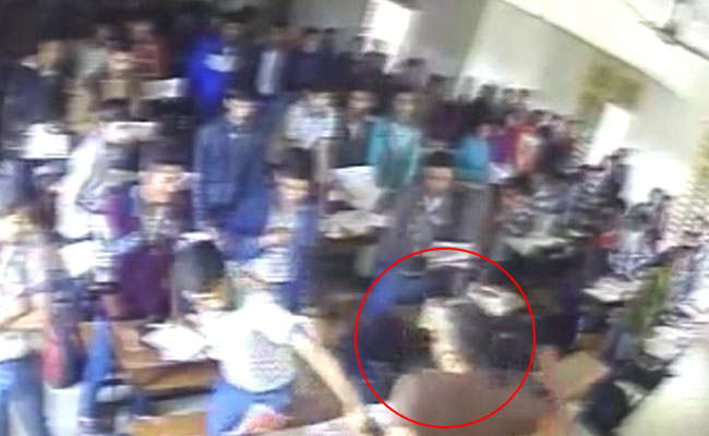 Gujarat Teacher Caught On Camera Brutally Beating Up Students