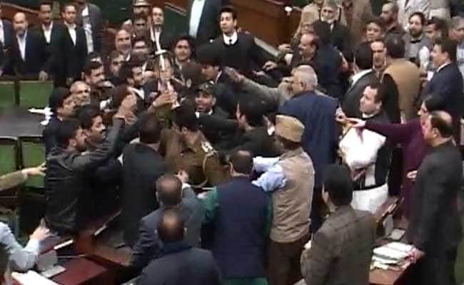 Chairs Thrown In Jammu And Kashmir Assembly Over Mehbooba Mufti's Article 370 Remark