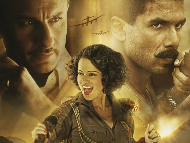 What Kangana Ranaut Said About <i>Rangoon</i> Co-Stars Shahid Kapoor, Saif Ali Khan