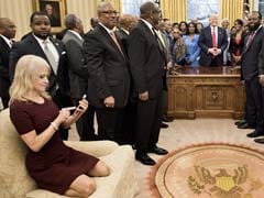 Donald Trump Aide Kellyanne Conway Says Meant No Harm Kneeling On White House Sofa