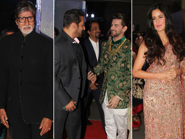Neil Nitin Mukesh-Rukmini Sahay's Reception: Salman Khan, Amitabh Bachchan, Katrina Kaif Arrive In Style