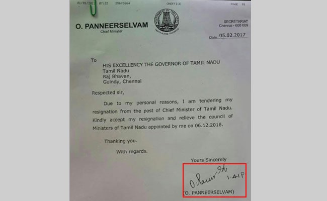 panneerselvam letter