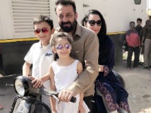 Sanjay Dutt's Scooter Ride With Wife Maanyata And Twins Is Really Cute