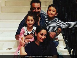 Sanjay Dutt's Scooter Ride With Wife Maanyata And Twins Is Really Cute Sanjay Dutt's Scooter Ride With Wife Maanyata And Twins Is Really Cute
