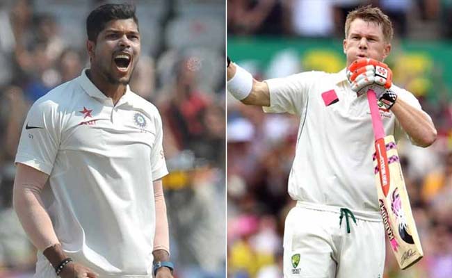 umesh yadav david warner india vs australia