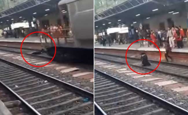 Woman Gets Run Over By Goods Train And Survives. 3 Million Views On Video