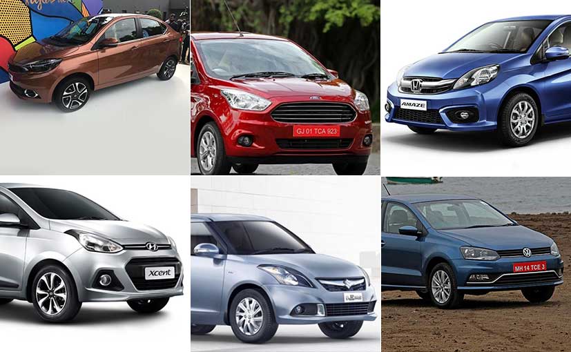 Tata Tigor vs Maruti Swift Dzire vs Honda Amaze vs Hyundai Xcent vs Ford Aspire vs VW Ameo: Spec Comparison