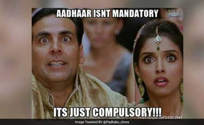 #AadhaarMemes Trend On Twitter To Protest Against Compulsory Aadhaar Cards