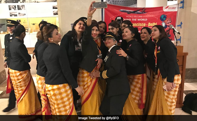 Air India Says All-Woman Flight To San Francisco And Back Is New World Record