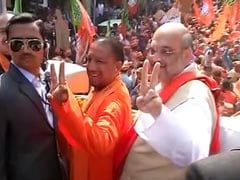 UP Election 2017: BJP's Yogi Adityanath Stars In Amit Shah's Big Road Show In Gorakhpur