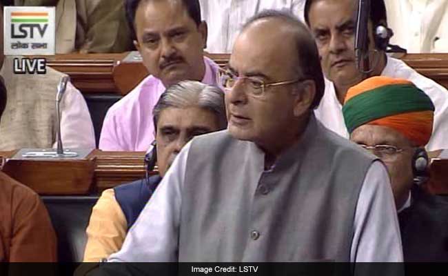 Finance Minister Arun Jaitley Briefs Lawmakers About GST Bills Introduced In Lok Sabha