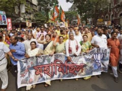 BJP Protests Against Trinamool Congress Leaders Seen In Narada Sting