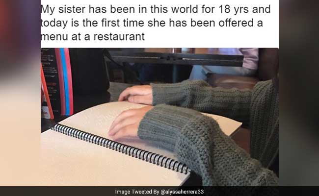 Visually-Impaired Girl Reads A Menu For The First Time, Her Story Is Now Viral