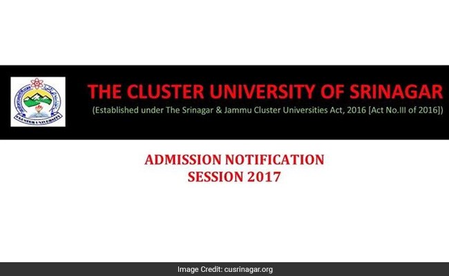 Cluster University of Srinagar Admission 2017: Online Application Process Starts Tomorrow