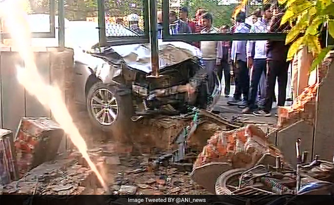 4 Injured After BMW Hits Cab In Delhi