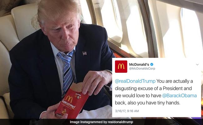 McDonald's के ट्विटर अकाउंट से डोनाल्‍ड ट्रंप की आलोचना, कंपनी ने कहा हैकिंग हुई