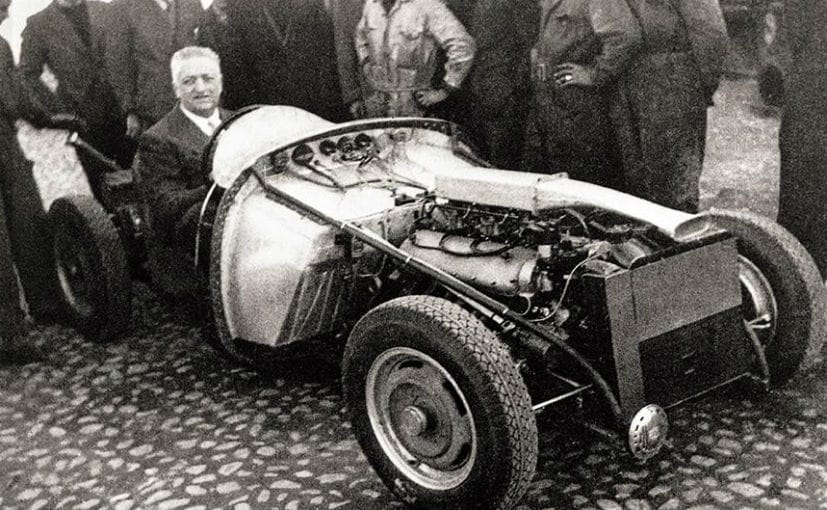 enzo ferrari in the 125 s rolling chassis