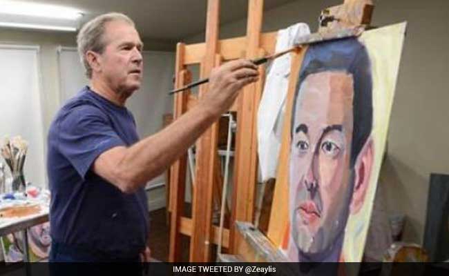 Former President George W Bush Exhibits His Portraits Of US War Veterans