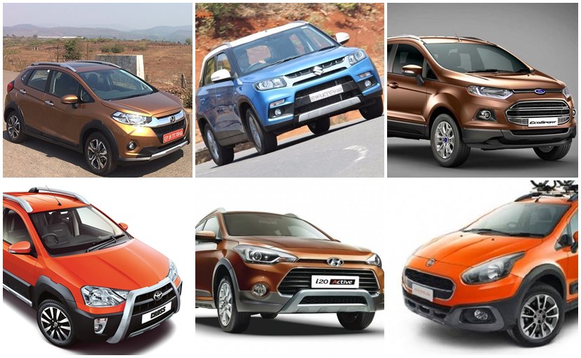 Honda WR-V vs Maruti Suzuki Vitara Brezza vs Ford EcoSport vs Fiat Avventura vs Hyundai i20 Active vs Toyota Etios Cross: Spec Comparison