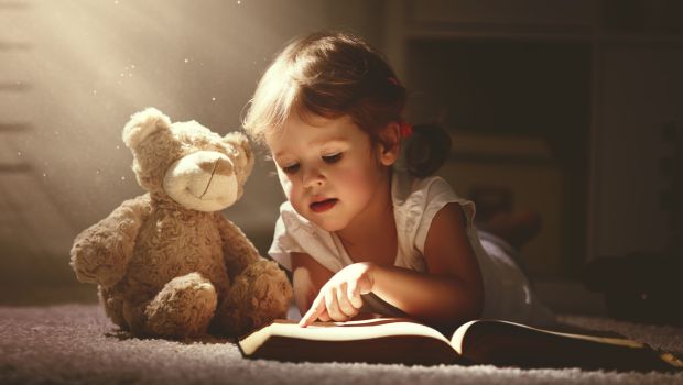 boy and teddy bear